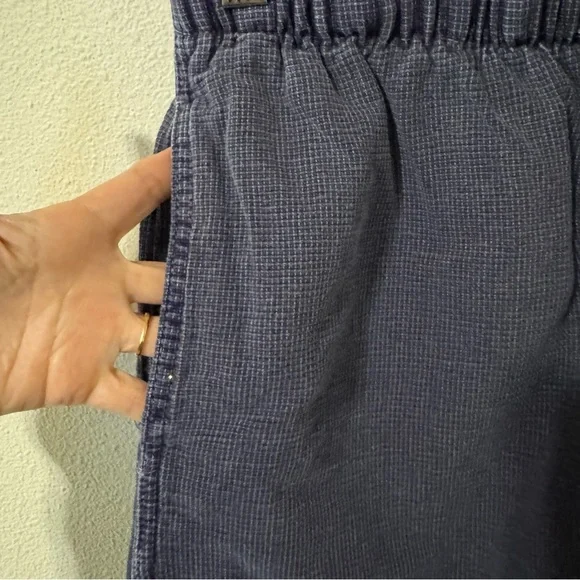 Vintage Gramicci Belted Ripstop Cotton Twill Shorts Blue Pull On Pockets-Medium - Picture 4 of 8